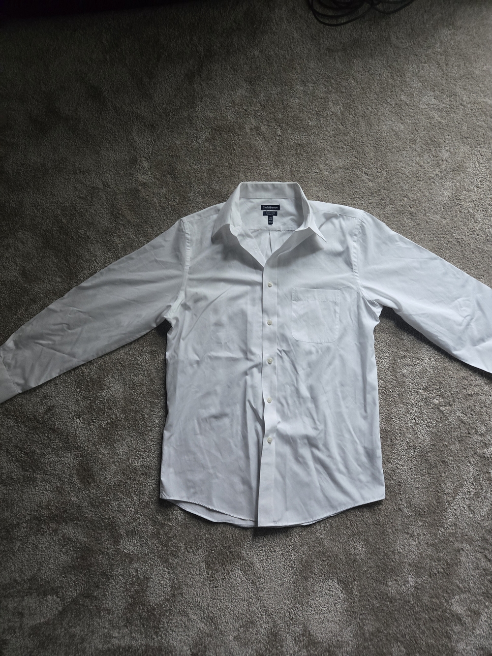 croft & barrow White Men's Button-Down Dress Shirt